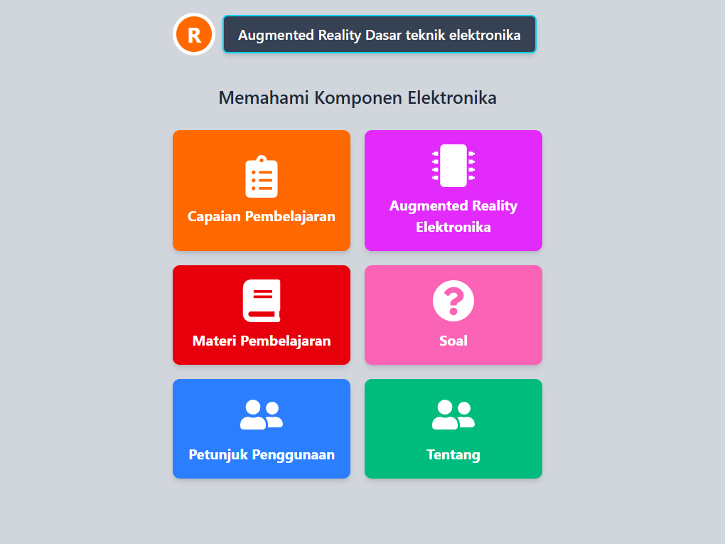 Pembelajaran Augmented Reality Dasar teknik elektronika